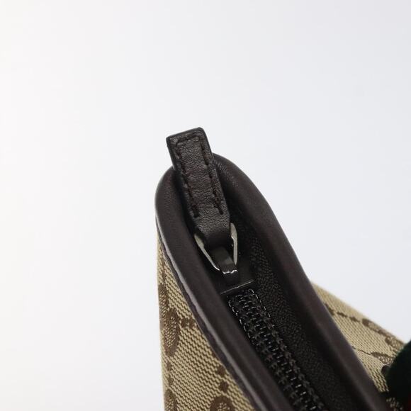 GUCCI GG Canvas Web Sherry Line Hand Bag Beige Silver - Picture 15 of 16